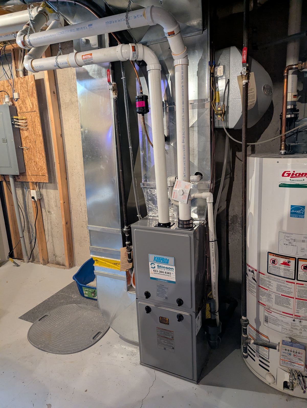 Keeprite / Payne high-efficiency furnace installed by T.H. Stinson's